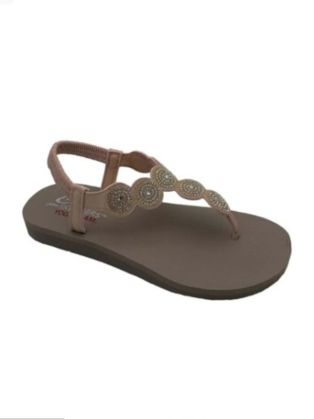 Skechers Meditation Stars And Sparkle Sling Back Sandals Yoga Foam Thong Vegan
